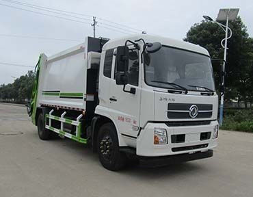 รถบรรทุกขยะ 6CBM เครื่องบดขยะ Dong Feng