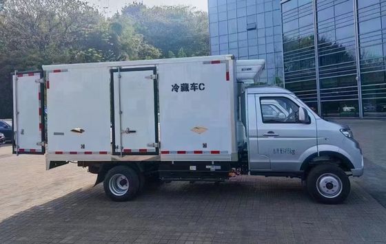 รถบรรทุกกล่องเย็นขนาดเล็ก EV 1.5T สําหรับการจัดส่งสินค้าอาหารสด